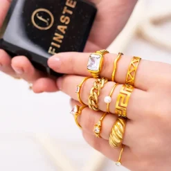 Finaste Angel ring goudkleurig Clearance