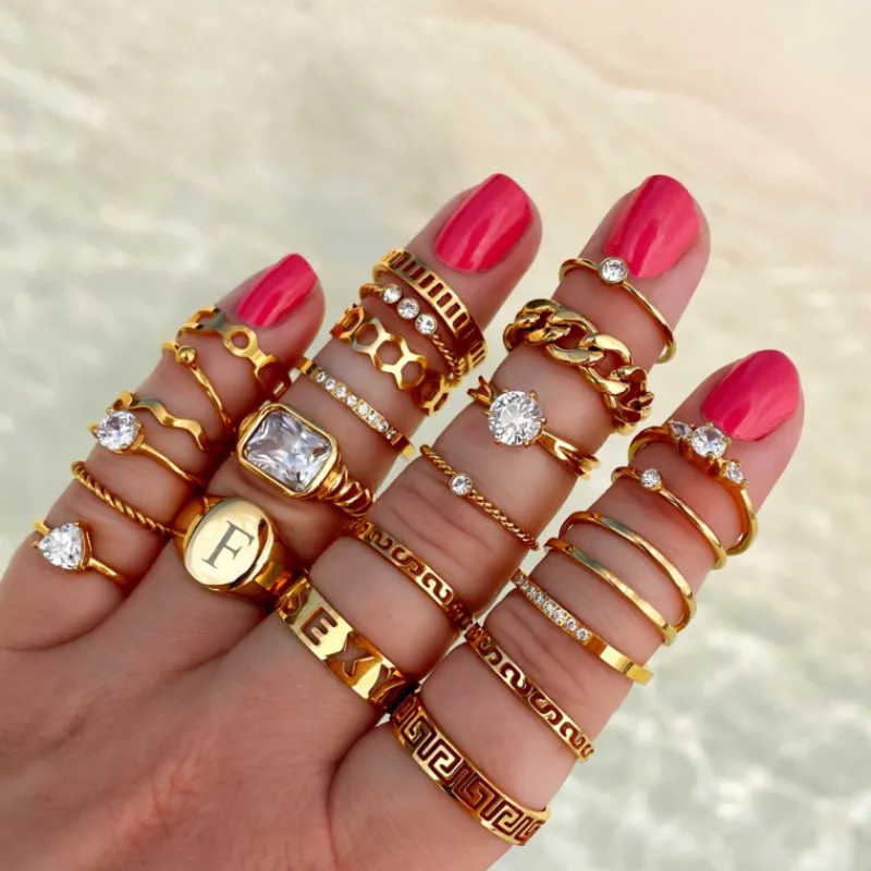 Finaste Angel ring goudkleurig Clearance