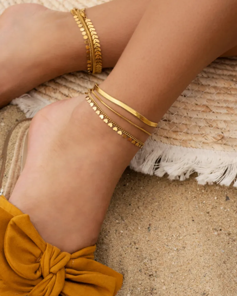 Finaste Anklet Minimalistisch Goldplated Discount