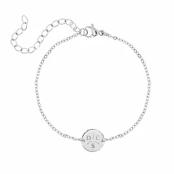 Finaste Armband 3 initialen met mini muntje Online