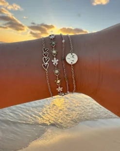 Finaste Armband 3 initialen met mini muntje Online