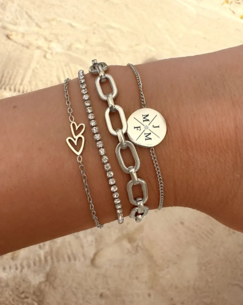 Finaste Armband 4 initials exclusive Hot