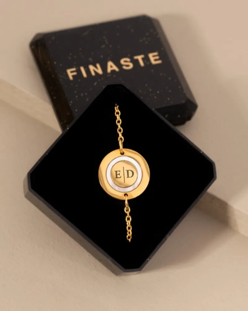 Finaste Armband 2 initials luxury kleur goud New