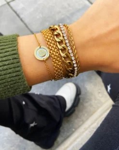 Finaste Armband 2 initials luxury kleur goud New