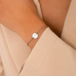 Finaste Armband 4 letters met mini coin Best