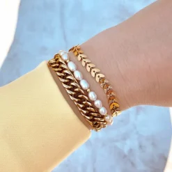 Finaste Armband blaadjes goud kleurig Discount