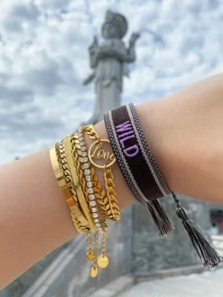 Finaste Armband blaadjes goud kleurig Discount