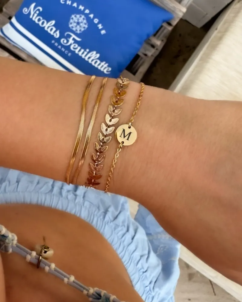 Finaste Armband blaadjes goud kleurig Discount