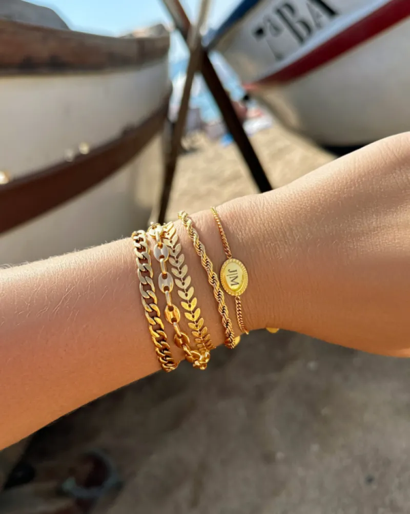 Finaste Armband blaadjes goud kleurig Discount