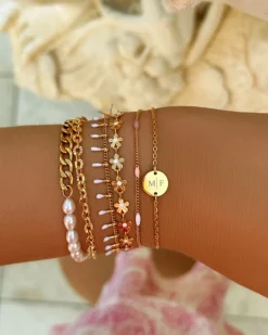 Finaste Armband Chain & Pearl goud kleurig Clearance
