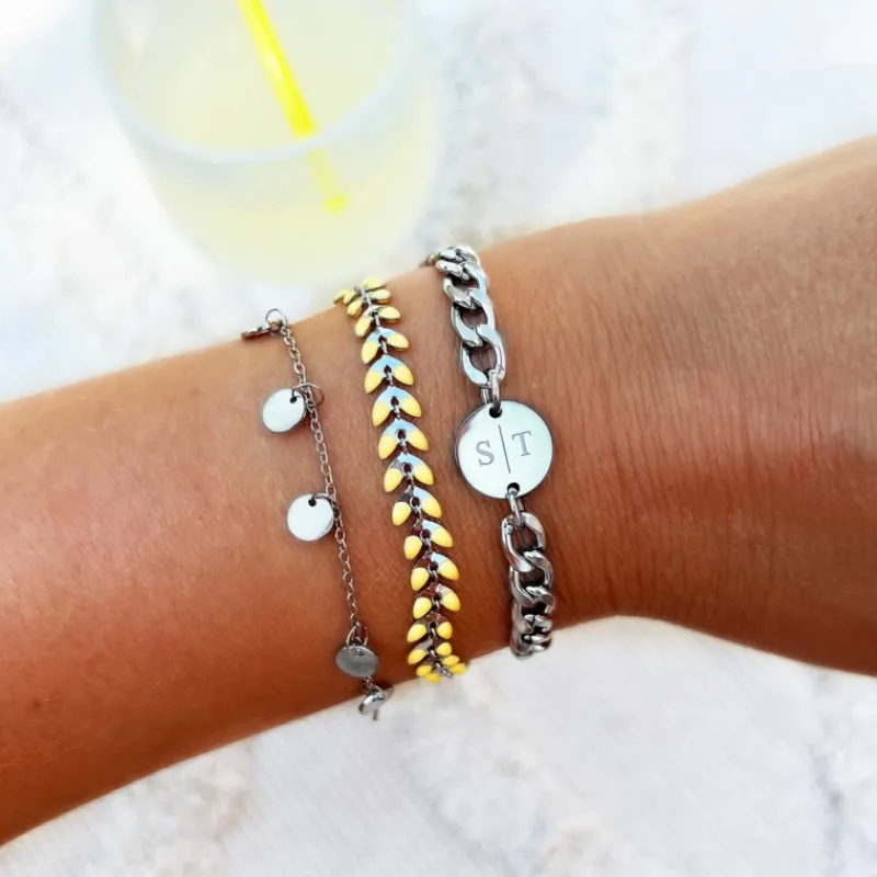 Finaste Armband Chunky 2 initials Online