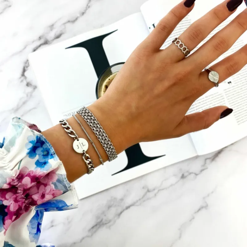Finaste Armband Chunky 2 initials Online