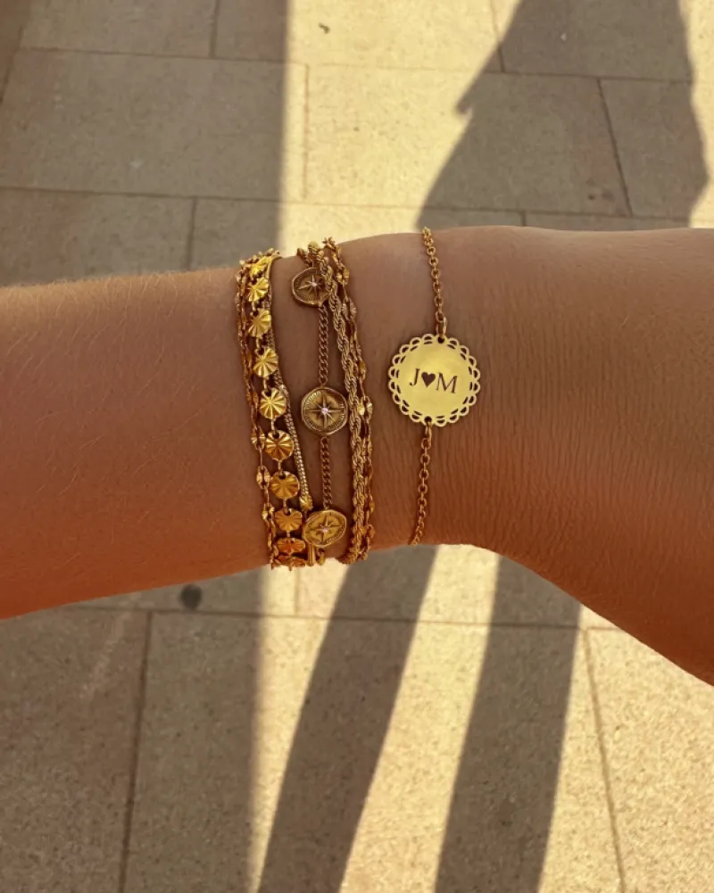 Finaste Armband double chain gold plated New