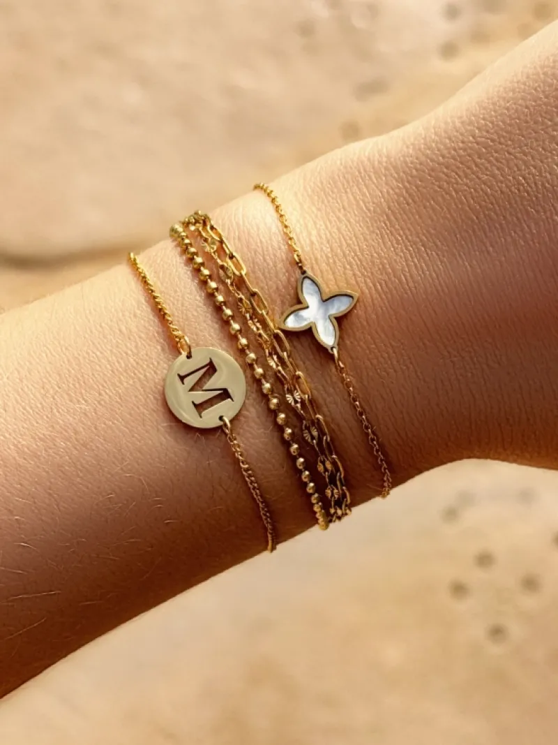 Finaste Armband double chain gold plated New