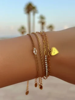 Finaste Armband double chain gold plated New