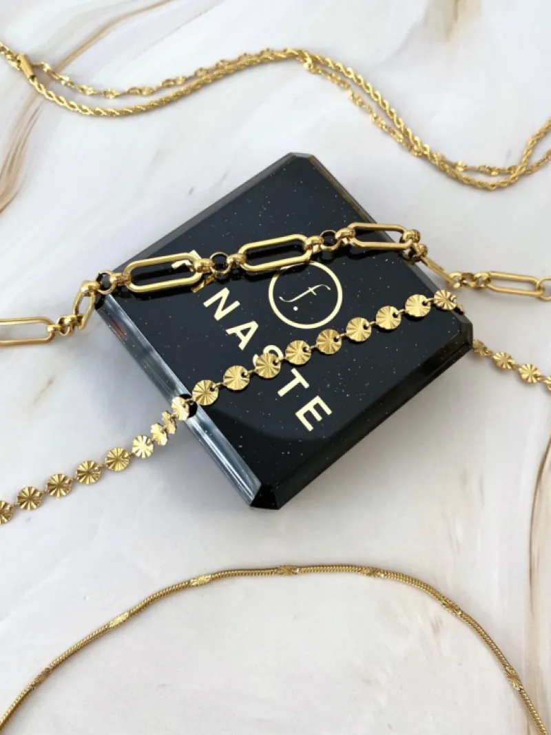 Finaste Armband flower chain gold plated Online