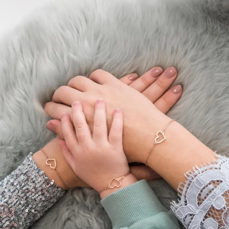 Finaste Armband hartje rose goud kleurig Sale