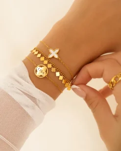 Finaste Armband Little Clovers goudkleurig Hot