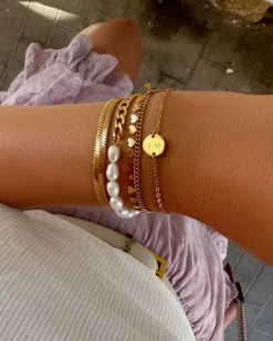 Finaste Armband little hearts goudkleurig Sale