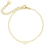 Finaste Armband love hearts double goudkleurig Clearance