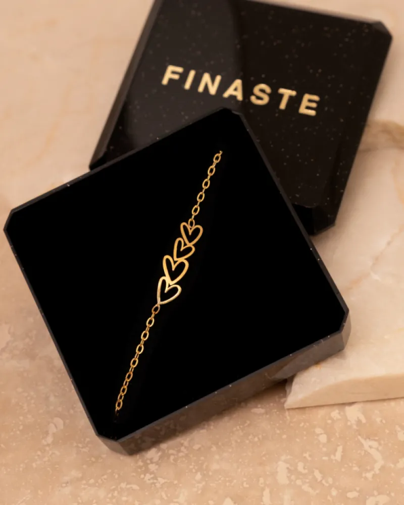Finaste Armband love hearts goldplated Discount