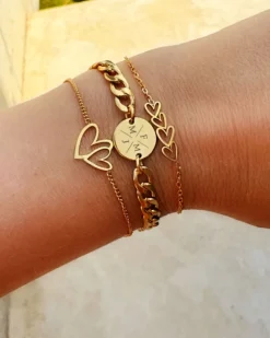 Finaste Armband love hearts goldplated Discount