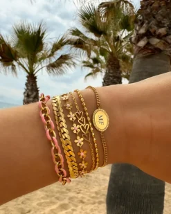 Finaste Armband love hearts goldplated Discount