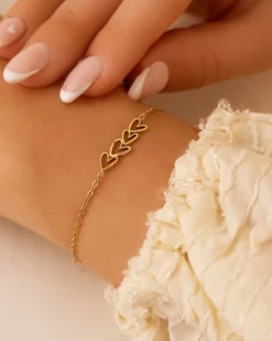 Finaste Armband love hearts goldplated Discount