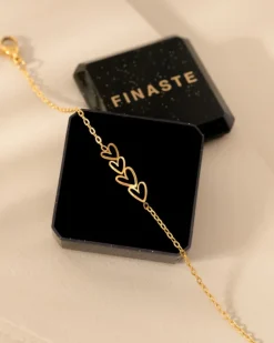 Finaste Armband love hearts goldplated Discount