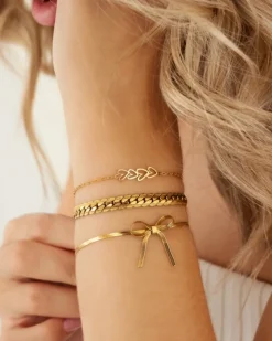 Finaste Armband love hearts goldplated Discount