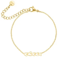 Finaste Armband love hearts multi goudkleurig New