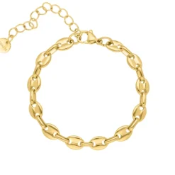 Finaste Armband met chunky chains goudkleurig Fashion