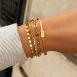 Finaste Armband met chunky chains goudkleurig Fashion