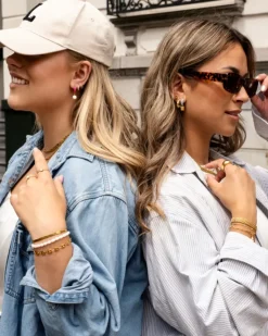 Finaste Armband met chunky chains goudkleurig Fashion