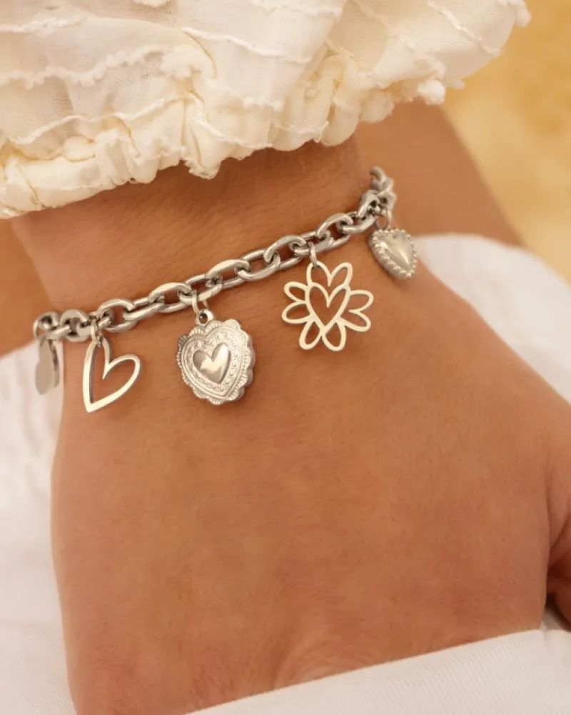 Finaste Armband met hartjes bedels Best
