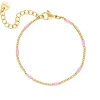 Finaste Armband Met Roze Bolletjes Goudkleurig Online
