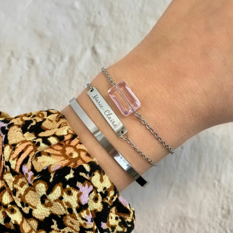 Finaste Armband met roze steen Best