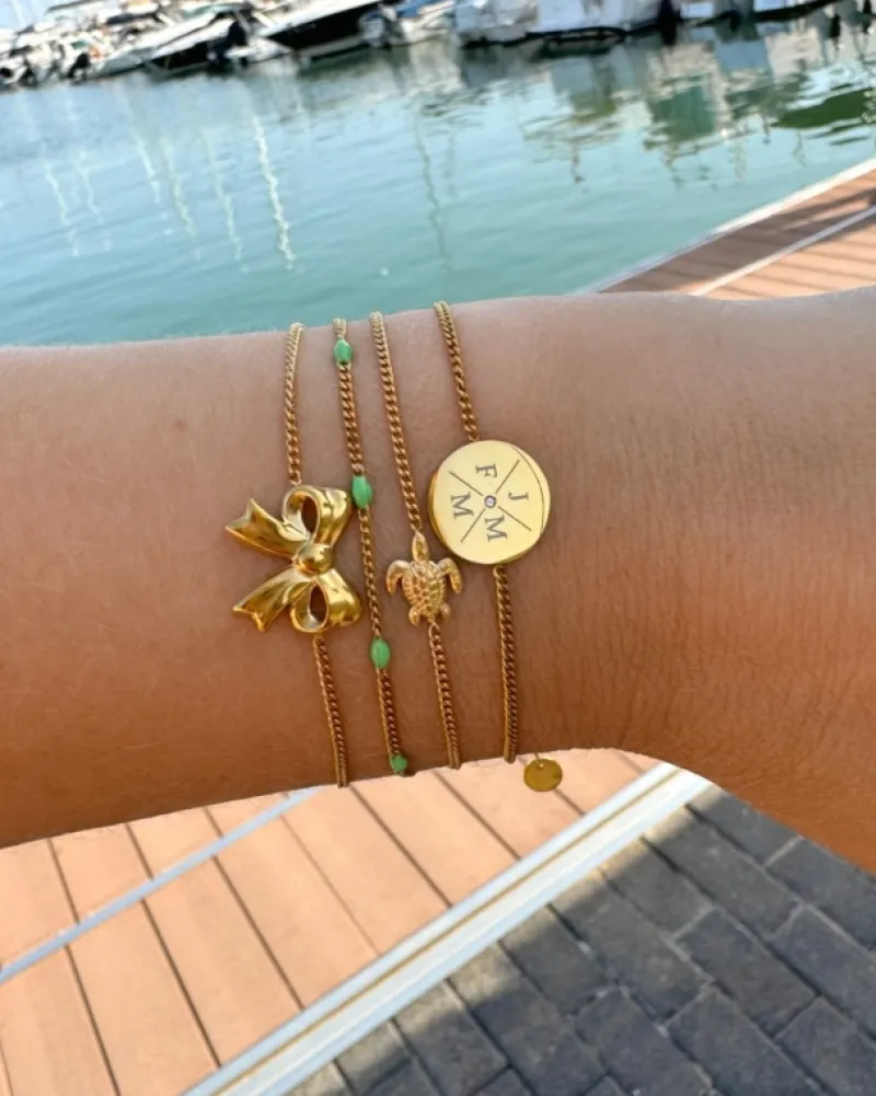 Finaste Armband met schildpad goudkleurig Fashion