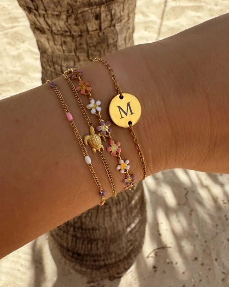 Finaste Armband met schildpad goudkleurig Fashion
