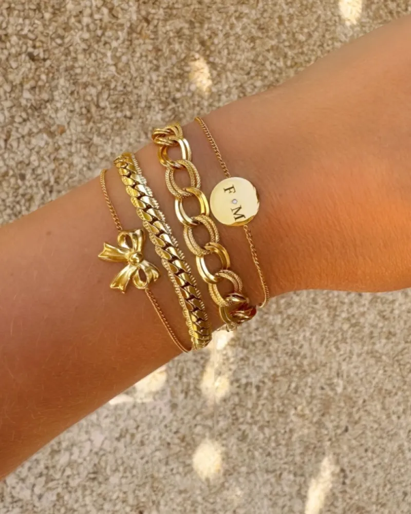 Finaste Armband met strikje goudkleurig Best