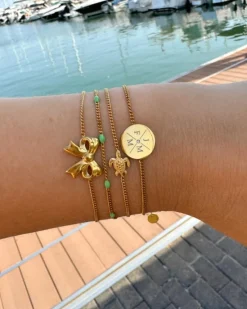 Finaste Armband met strikje goudkleurig Best