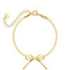 Finaste Armband met trending strikje kleur goud Fashion
