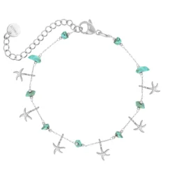 Finaste Armband met zeesterren turqouise Fashion