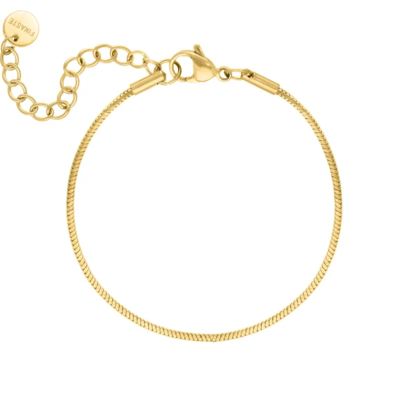Finaste Armband mini snake chain goudkleurig Sale