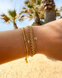 Finaste Armband mini snake chain goudkleurig Sale