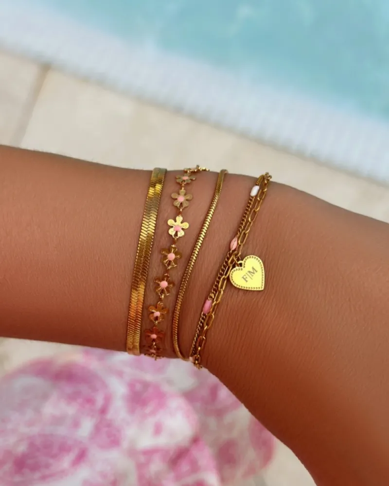 Finaste Armband mini snake chain goudkleurig Sale