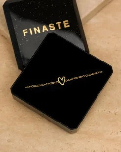 Finaste Armband one love heart goudkleurig Discount