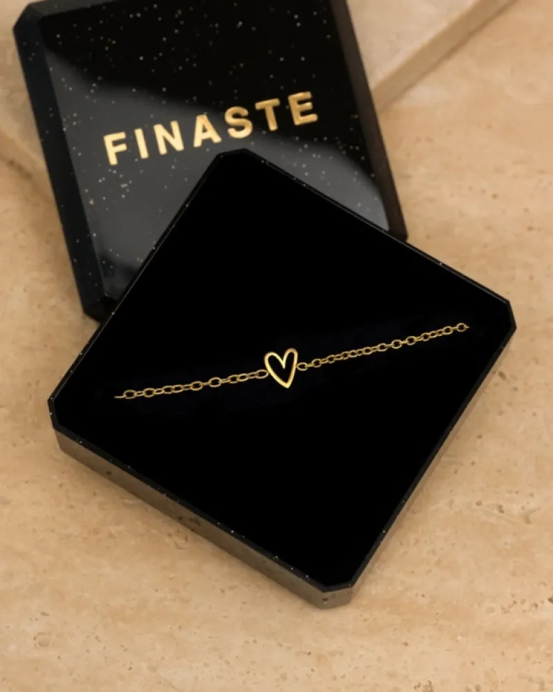 Finaste Armband one love heart goudkleurig Discount
