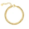 Finaste Armband platte chain vintage goudkleurig Best