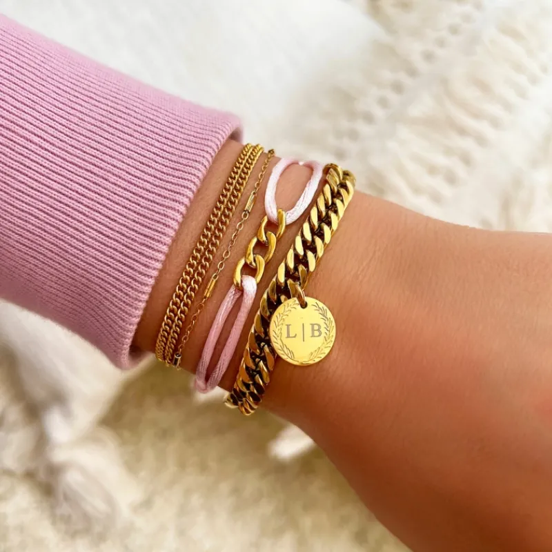 Finaste Armband Schakeltjes Mix Goudkleurig Best